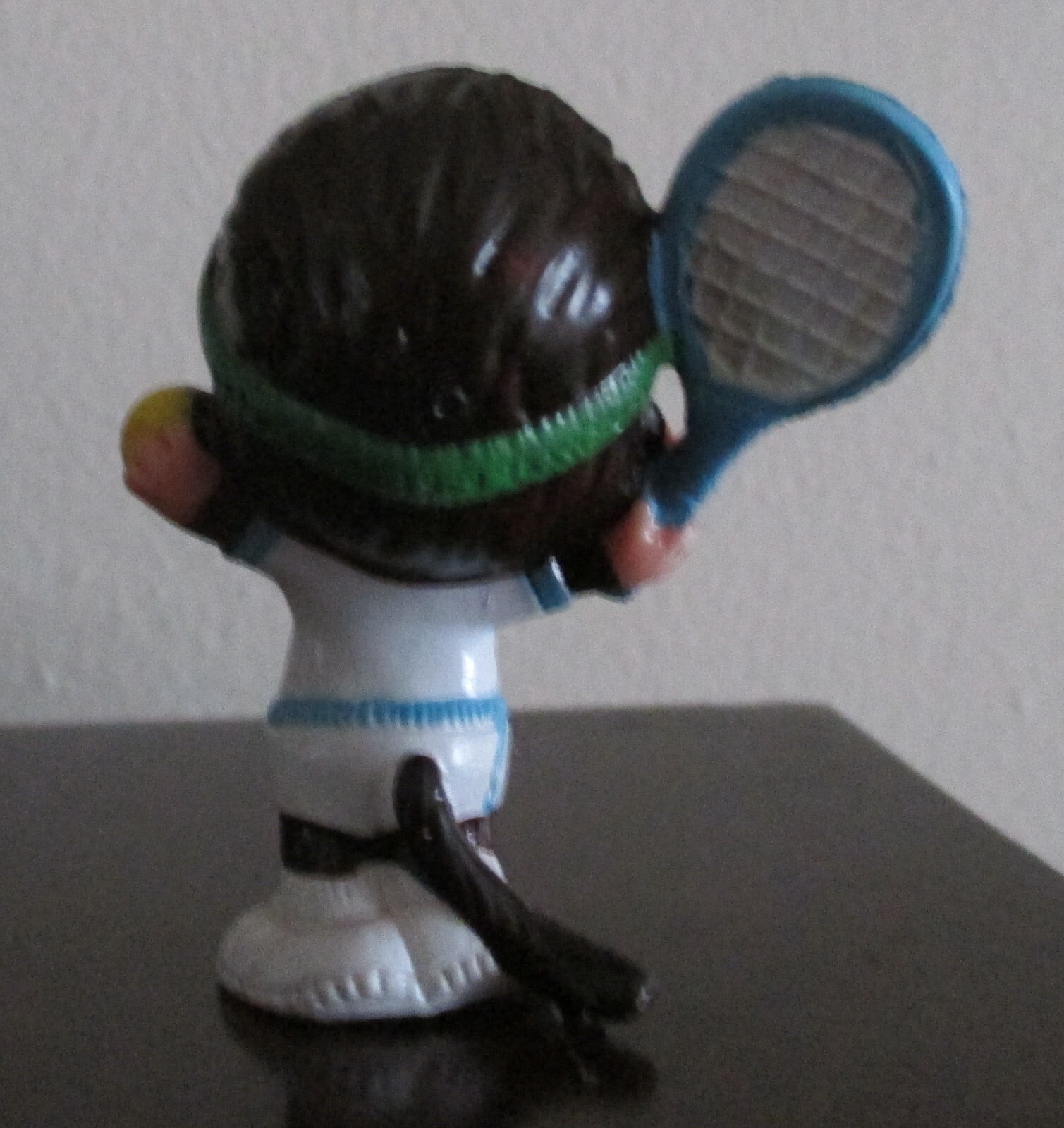 VINTAGE PVC * MONCHHICHI * BOY WITH TENNIS RAQUET * FIGURE MONKEY * 2 1/4 INCHES