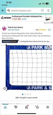  Regulation Size Indoor/Outdoor Professional Volleyball Net with Steel Cable 