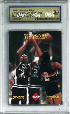KOBE BRYANT RC HOF 1996 Collectors Edge Hard Court Time Warp #TW3 USA 9.5