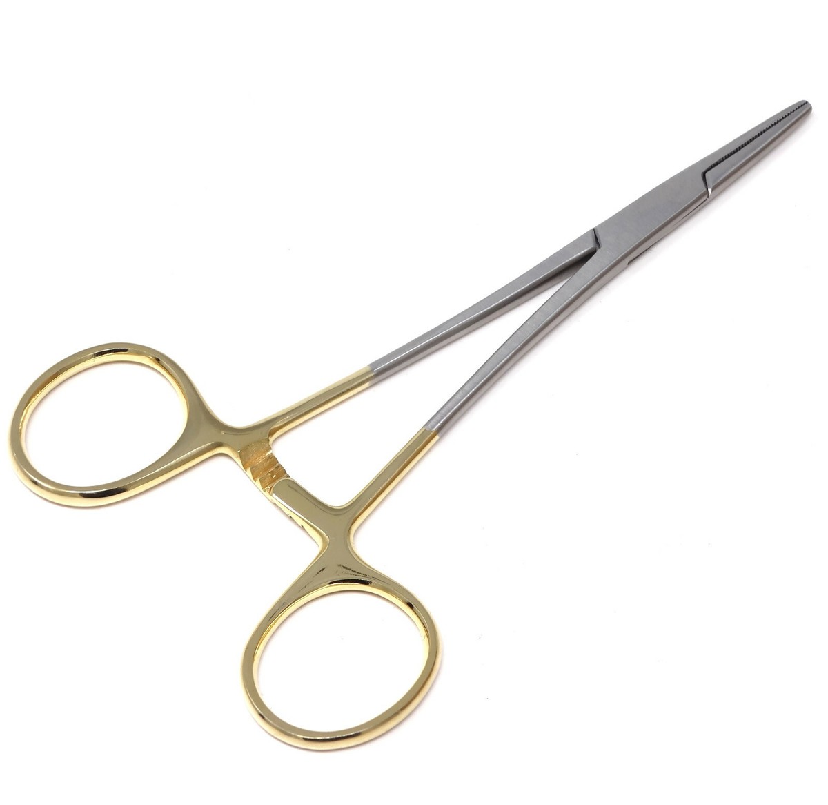 Manopole Spugna Pinza Emostatica Dritta Halsted-Mosquito 12.5 Cm: Acciaio Inox, Manico Oro, Per Odontoiatria E Estetica! Oscilloscopio Palmare