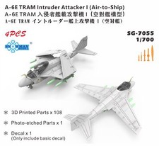 4Pcs A-6E ARAM Intruder Attacker Air-To-Ship Carrier Based Fighter Model 1/700