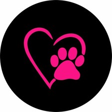 Paws Love Heart Spare Tire Cover -add Your Tire Size In Notes During Checkout Paws Love Heart Spare Tire Cover -add Your Tire Size In Notes During Checkout