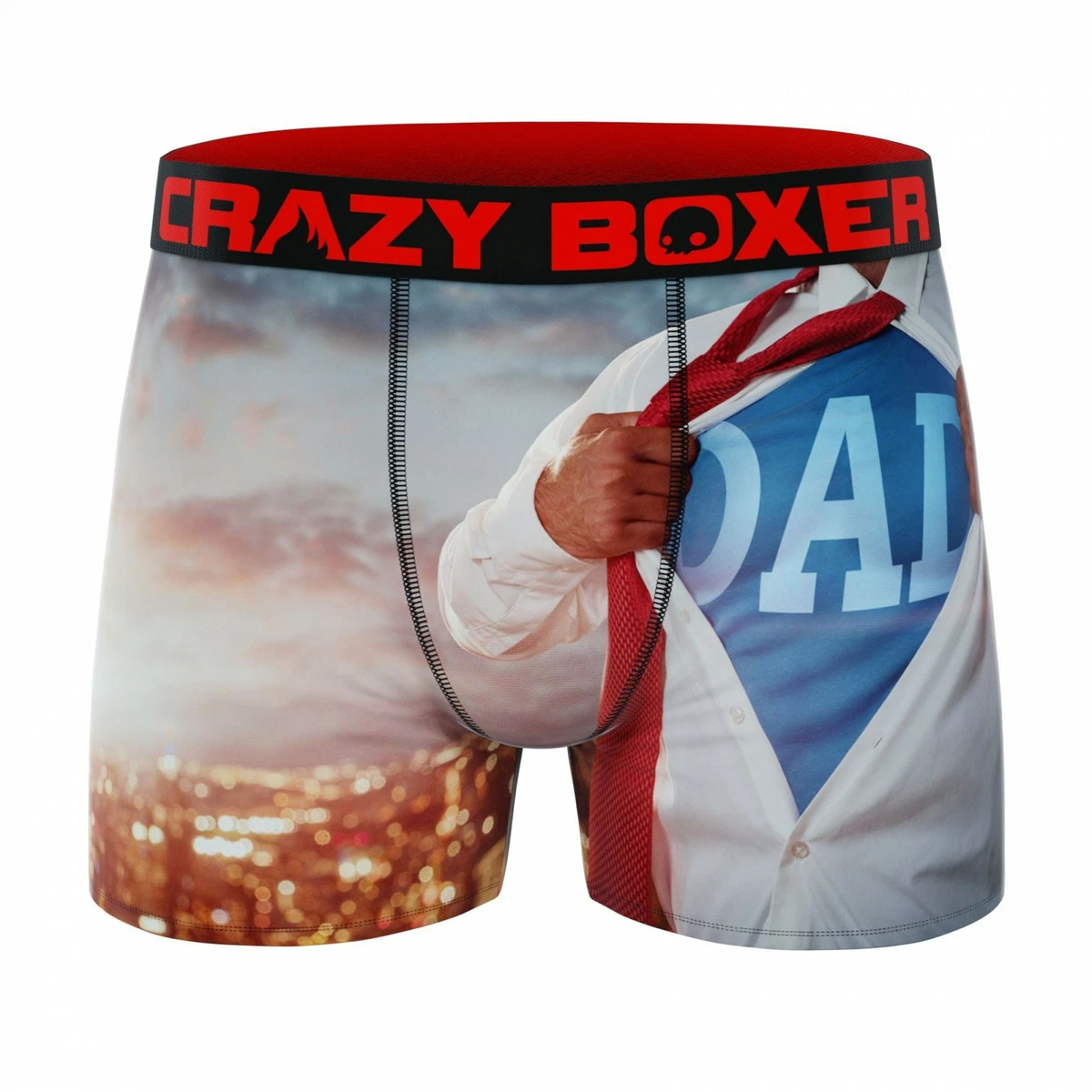 Crazy Boxer Super Dad Men's Boxer Briefs Multi-Color