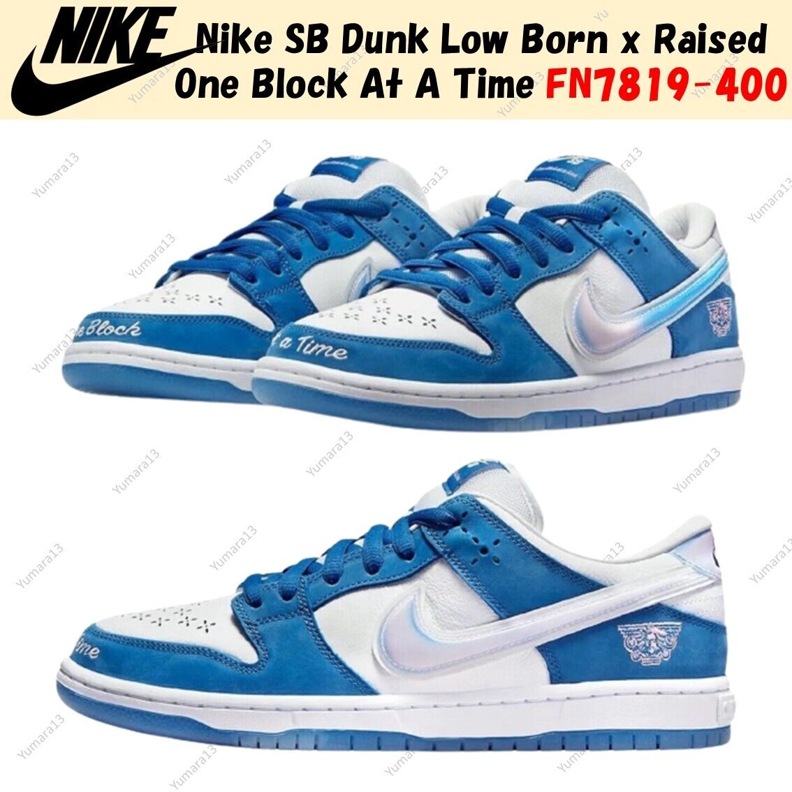 Nike SB Dunk Low Born x Raised One Block At A Time FN7819 Nike SB Dunk Low Born x Raised One Block At A Time FN7819