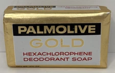 Vintage Palmolive Gold Hexachlorophene Deodorant Soap 4 7/8 oz Rare Collectible