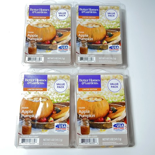 Better Homes & Gardens Wax Cubes: FARM APPLE PUMPKIN 12 Per Pk= 48 Total Cubes