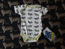 Kickee Pants. 0-3M. Natural Olive Branch. Short Sleeve One Piece. 