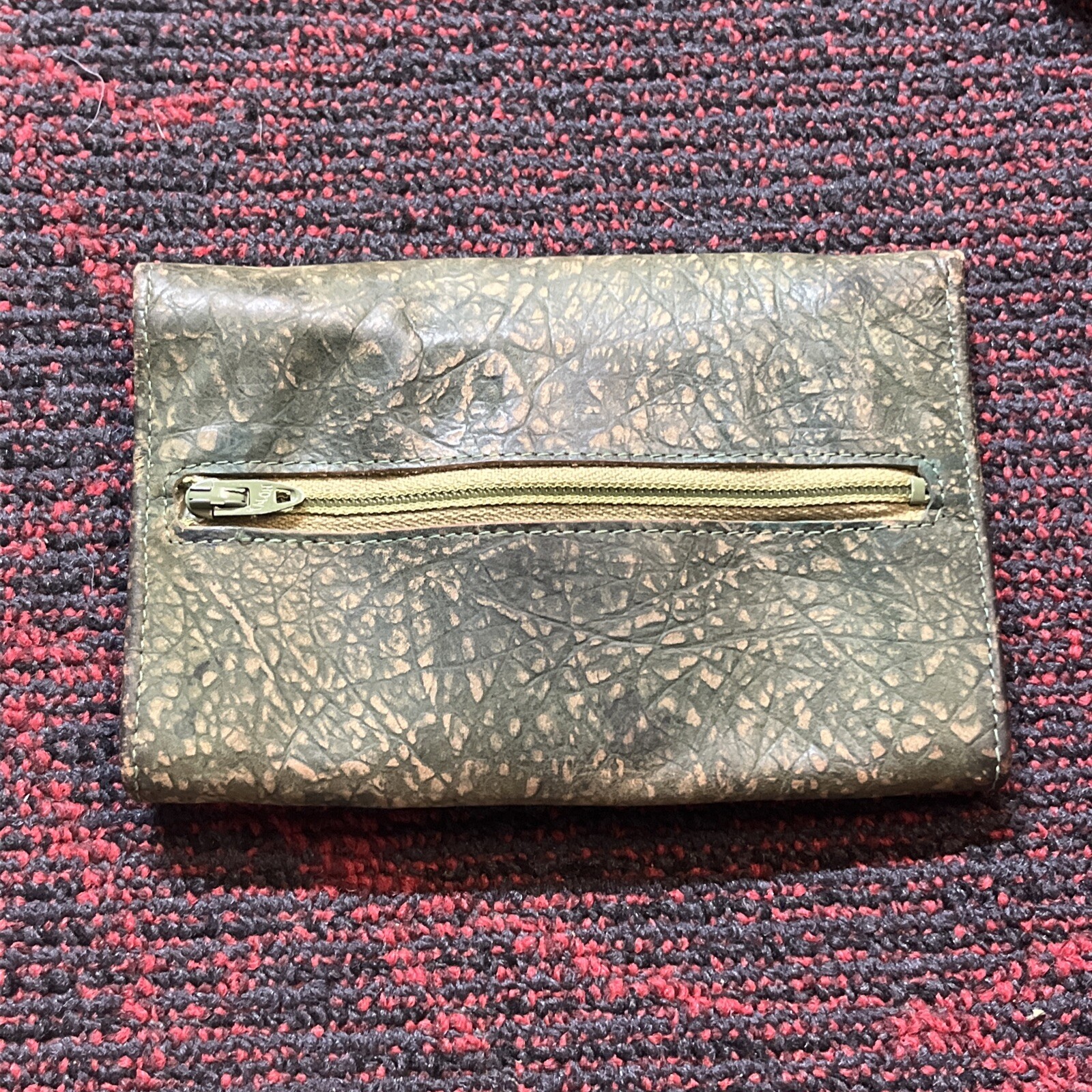 ROLFS Vintage Ladies Wallet Cowhide Leather Greenish Brown eBay