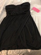 Strapless Black Cocktail Dress-M 