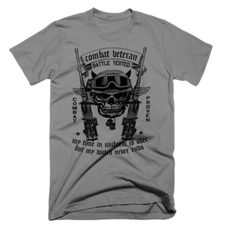 Military T-Shirt Army Navy Machine Gunner Sniper Infantry Combat Veteran