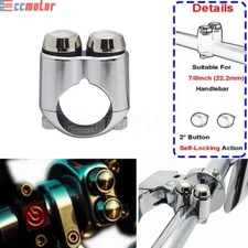 Universal Motorcycle Handlebar Switch Turn Signal Self Latch Button Fit 7/8" Bar