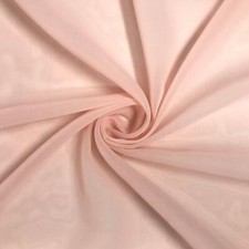 Solid Chiffon Fabric Polyester Dress Sheer 58'' Wide by The Yard Blush