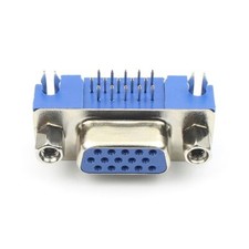 2Pcs D-SUB 15 Pin DB15 Right Angle Female VGA PCB Socket Connector 3 Rows 3.08