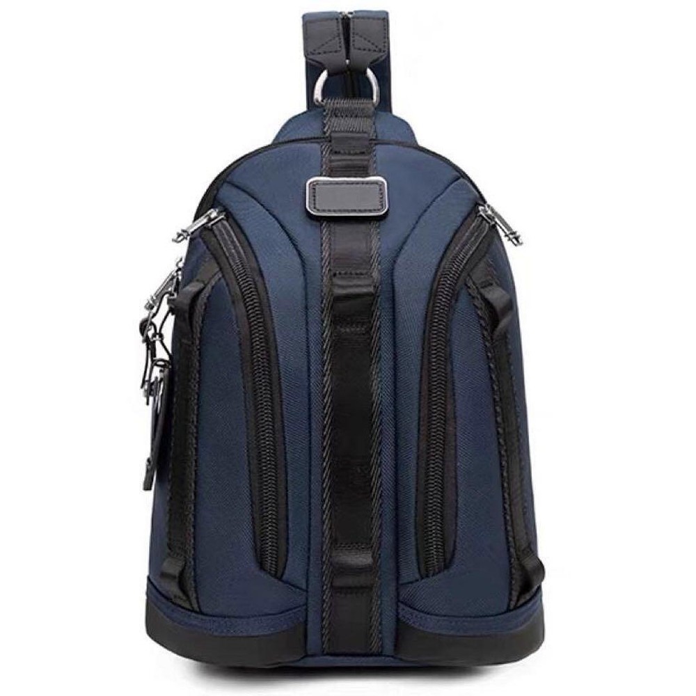 Auth TUMI Night Sling Body Bag Navy Blue 232743 From Japan