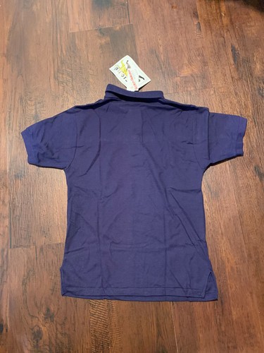 Polo Le Tigre Boy Azul Vintage Años 80 Hecho en EE. UU. Stock Muerto TALLA 18, 20 NUEVO CON ETIQUETAS - Imagen 5 de 9