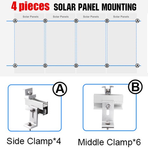 Solarprofil Solarmodul PV Halterung Ziegeldach Befestigungsschiene Montageset - Bild 16 von 20