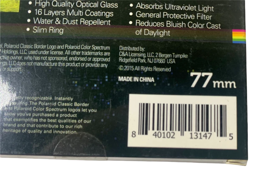 Polaroid 77mm Pro Series SLim HD MC UV Filter PLUVP77 - Image 3 of 3