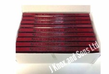 72 Rexel Blackedge Medium Grade Red Carpenters Builders Pencils Box Carpenter