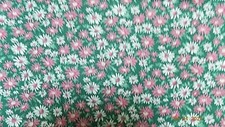 Pink and White Daisies Fabric Fat Quarter, 19" x 19"