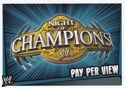 2011 Topps WWE Night Of Champions Pay Per View Slam Attax Rumble Near Mint