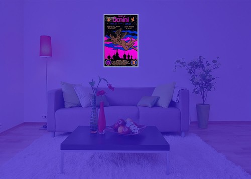 Gemini Zodiac Sign Blacklight Poster 23" x 35" - 第 5/5 張圖片