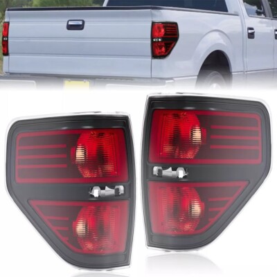 2009-2014 F150 Rear Tail Lights Pair Of Rear Tail Light Assemblies For 2009-2014 Ford F150 Pickup - Left & Right, Clear Lens, Chrome Tail Lights For Ford E- 150 - Foto 4