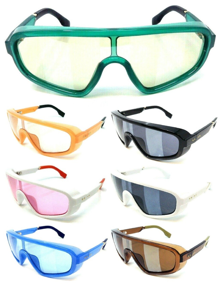 Oversized One-piece Sunglasses For Women Men Futuristic Wrap Around Shield Goggl FUTURISTIC WRAP AROUND ONE PIECE SHIELD LENS OVERSIZED  main image 2