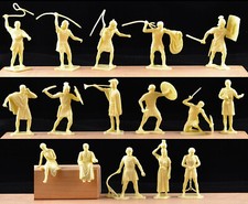 Marx Recast 54mm Ben Hur - 16 in 16 poses - CREAM color - 1990s production