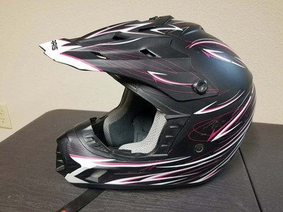 Polaris Pink Black Open Face XL Helmet 