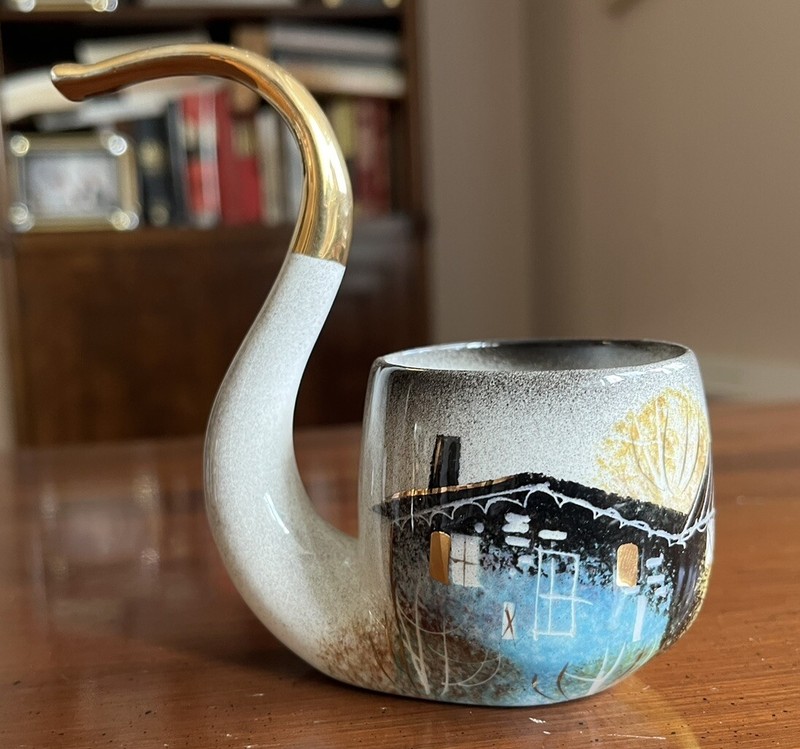 MCM Sasha Brastoff Decorative Pipe Ashtray 080 Signed