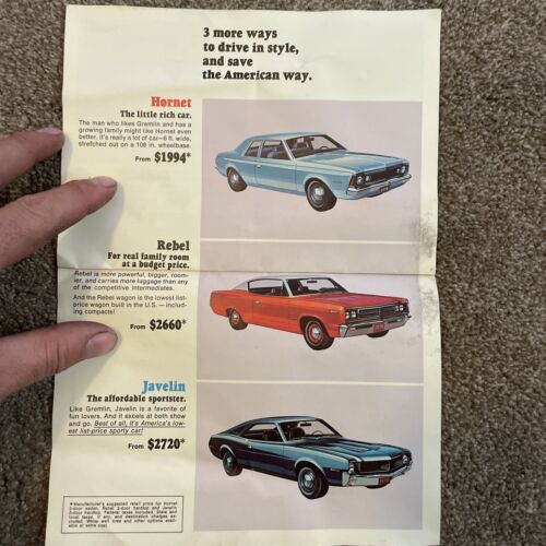 1972 1973 AMC Sales Brochure American Motors Post Cards Lot Amx Cardin Javelin - Picture 15 of 24