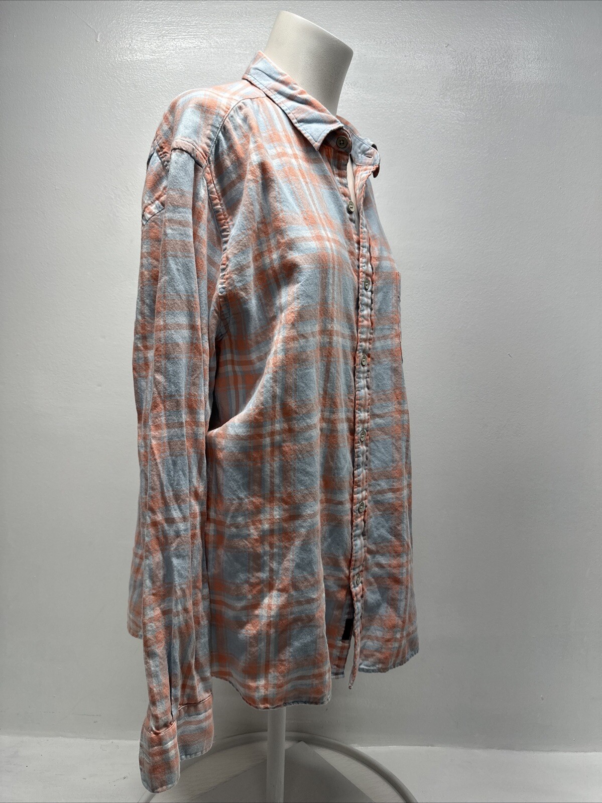 Faherty Button Down Shirt Collared Long Sleeve Pl… - image 2