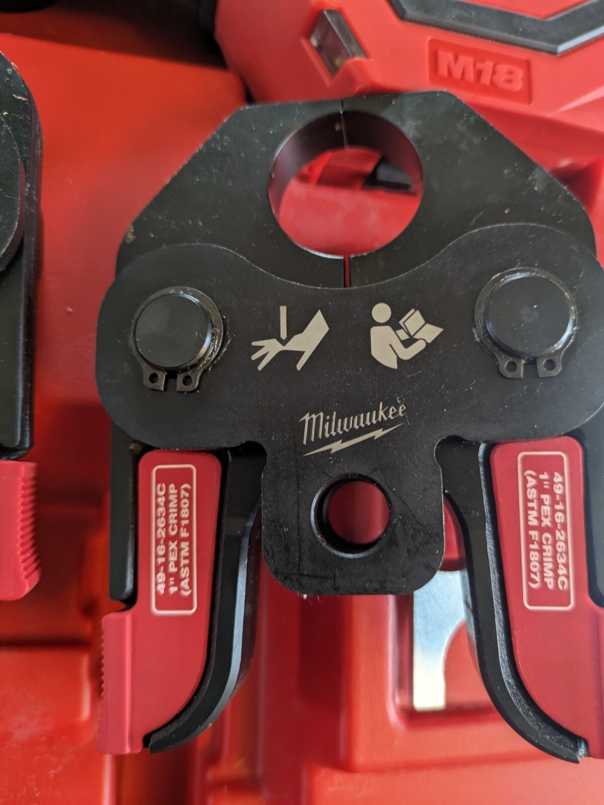 Milwaukee 267422C M18 Short Throw Press Tool Kit W/ PEX Crimp Jaws NO BATTERY! 45242354320 eBay