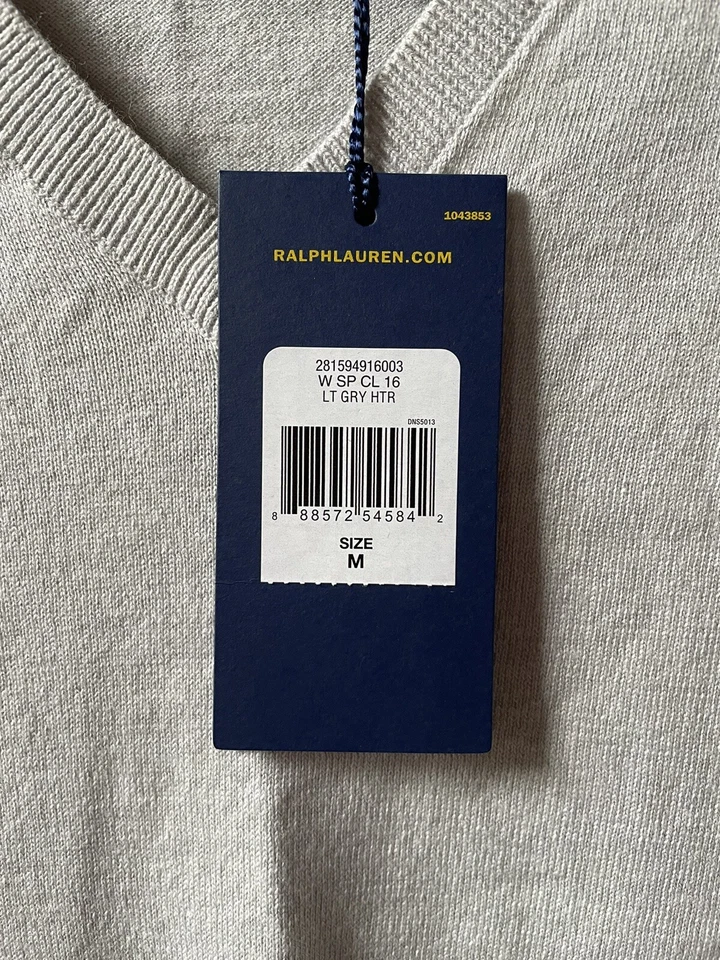 Polo 高尔夫 Ralph Lauren 女式灰色套衫 L/S M 码奥运会里约 2016 NBC — 第 4/4 张图片