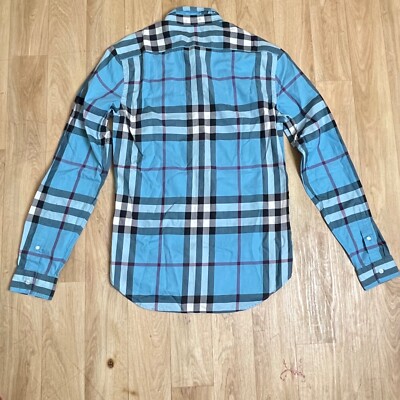 BURBERRY BRIT shirt NOVA check cotton long Sleeve Men's blue size