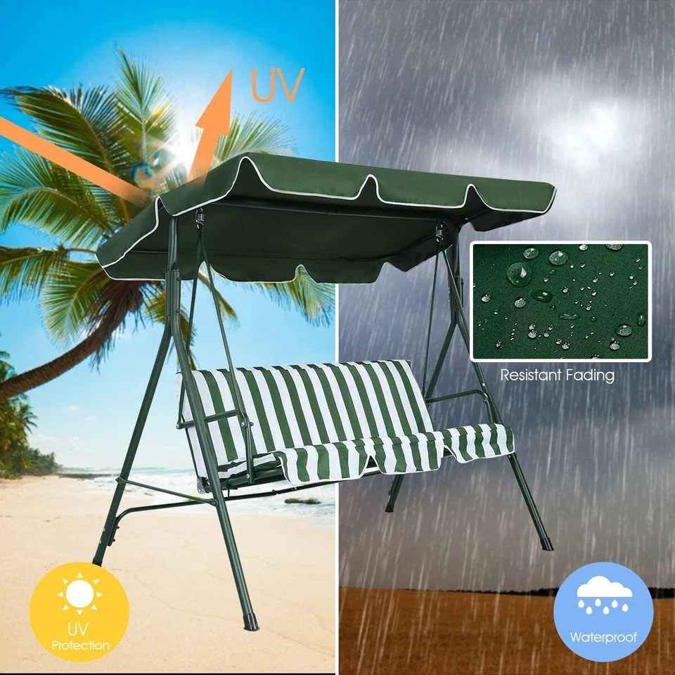 74x45" Swing Top Cover Canopy 300D Replacement Garden Patio Outdoor Chairs Cover - Image 4 of 4