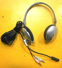 CUFFIA STEREO con MICROFONO AMSTRAD ZC1200 da NUCA USATA FUNZIONANTE come NUOVA
