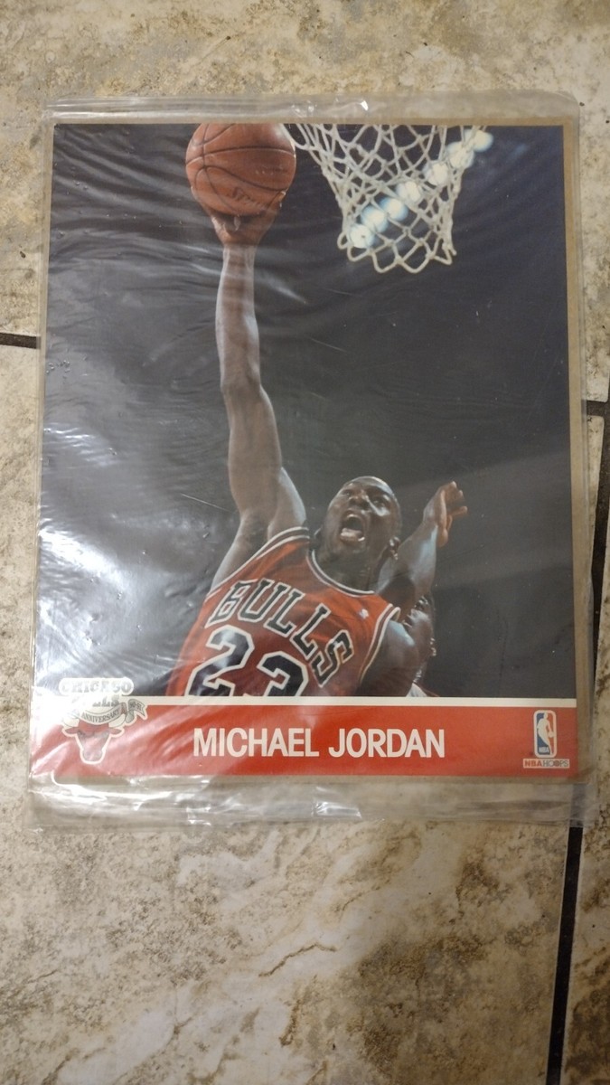 Michael Jordan 1990-91 NBA Hoops 8x10 Action Photo Card Picture