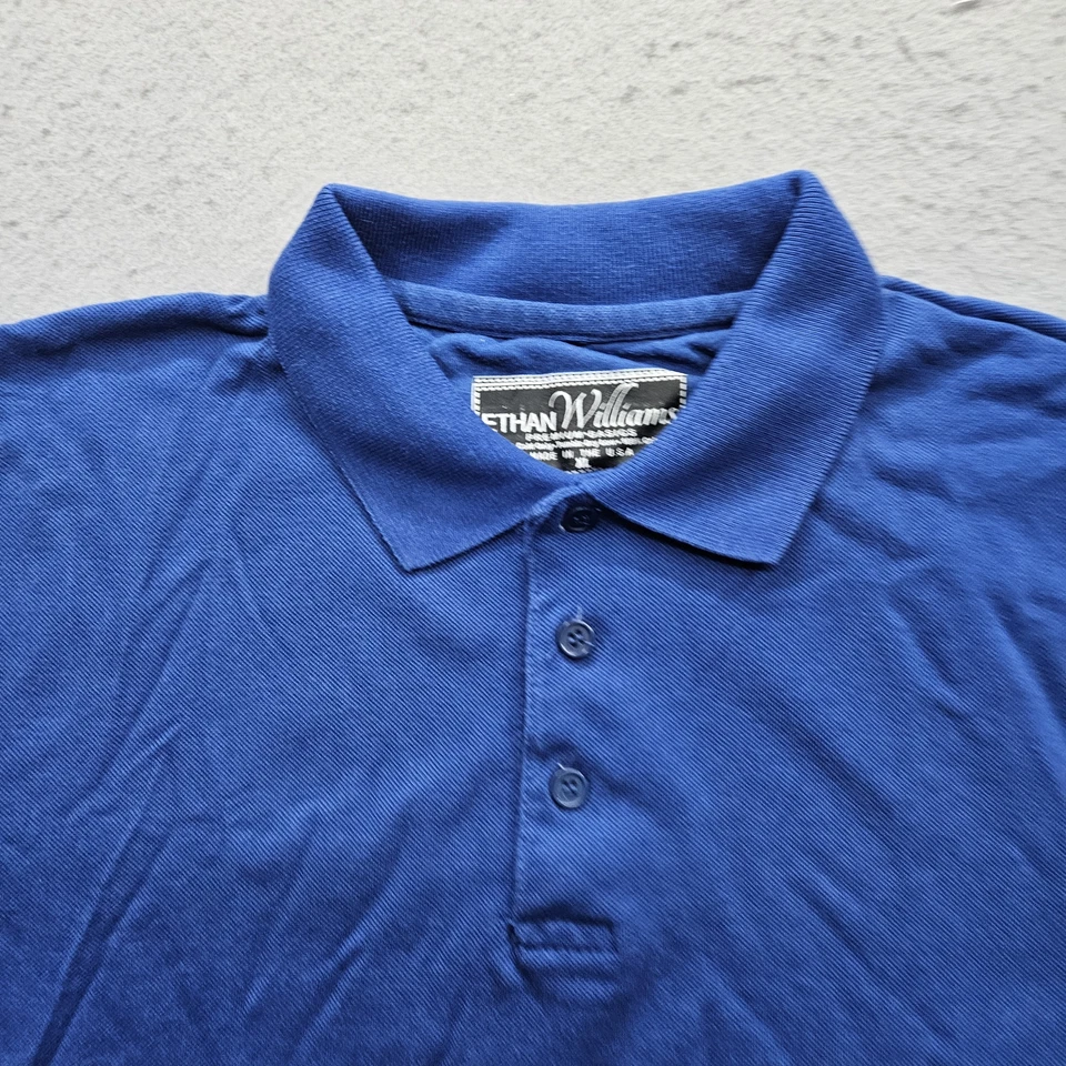 Polo de manga corta azul XL de Ethan Williams para hombre Foto 3 de 4