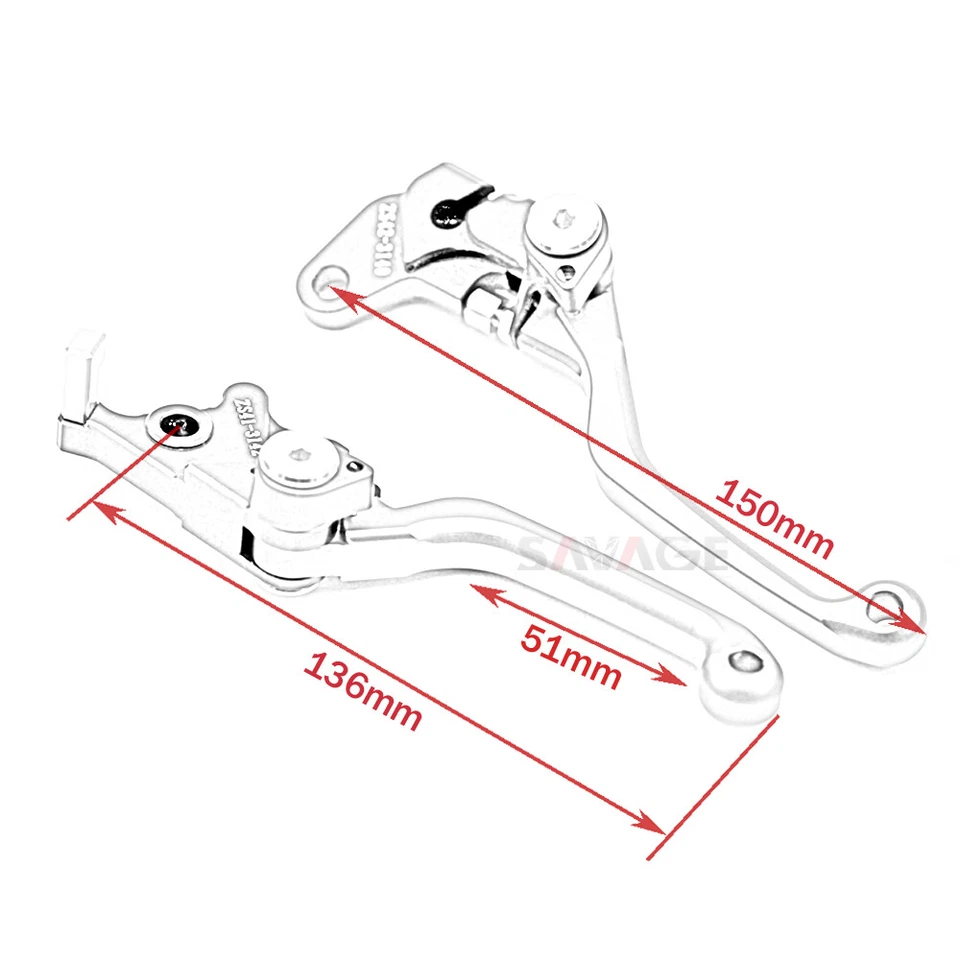 CNC Pivot Clutch Brake Levers For Suzuki DRZ400S DRZ400E DRZ 400SM DRZ 400 S/SM - Image 2 of 4