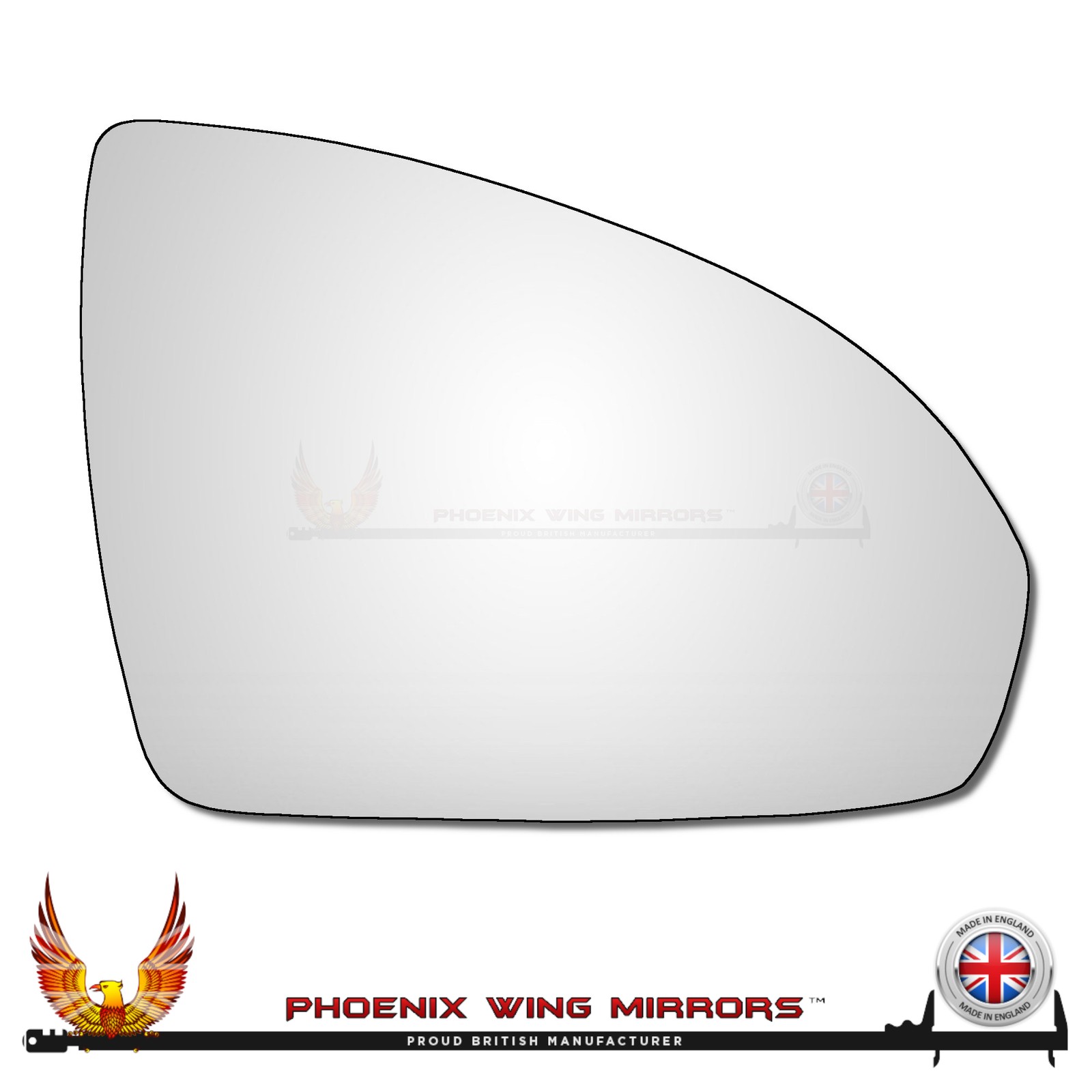 For Smart Fortwo Wing Door Mirror Glass 2007-2014 Convex Right Hand Side