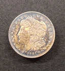 1921 Morgan Dollar $1 Philadelphia Gold and Blue Tone Circulated Raw Uncertified