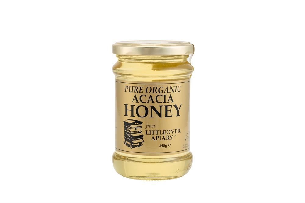 Littleover Apiaries Organic Acacia Honey 340g - 4 Pack