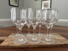 Baccarat Capri Optic Crystal Tall Water Goblet Glass 7 1/4" Tall | 7 Available