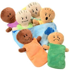 Constructive Playthings 6-Piece Expression Plush Baby Dolls Set for Social Em...