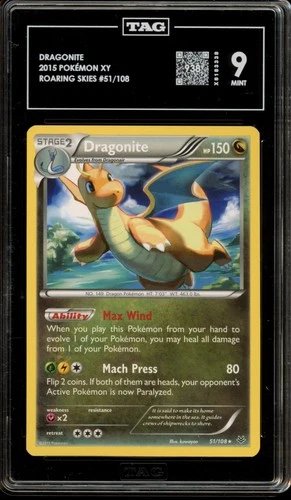 Pokemon Dragonite XY Roaring Skies Rare 51 TAG 9 Mint