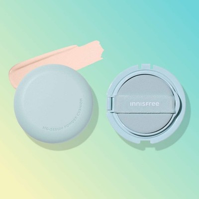 Innisfree No-Sebum Powder Cushion [21C] 14g + Refill 14g