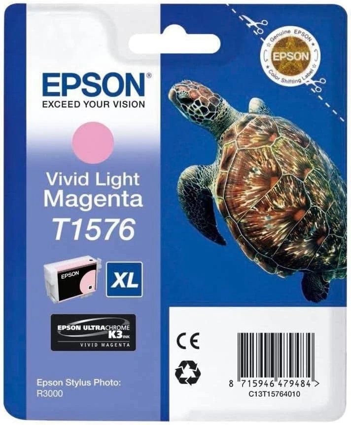 Epson T1576 XL cartouche d'encre vivid magenta clair authentique C13T15764010 (T - Photo 1/1