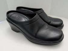 Dansko Clogs Size 38 US 7.5-8 Black Leather Slip On Mules Shoes Comfort Nurse