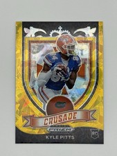 Kyle Pitts RC 2021 Panini Prizm Draft Picks Gold Cracked Ice Crusade Florida